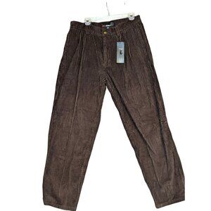 Godbody Mens Brown Corduroy Pants W36 L32 Relaxed Fit With Tags